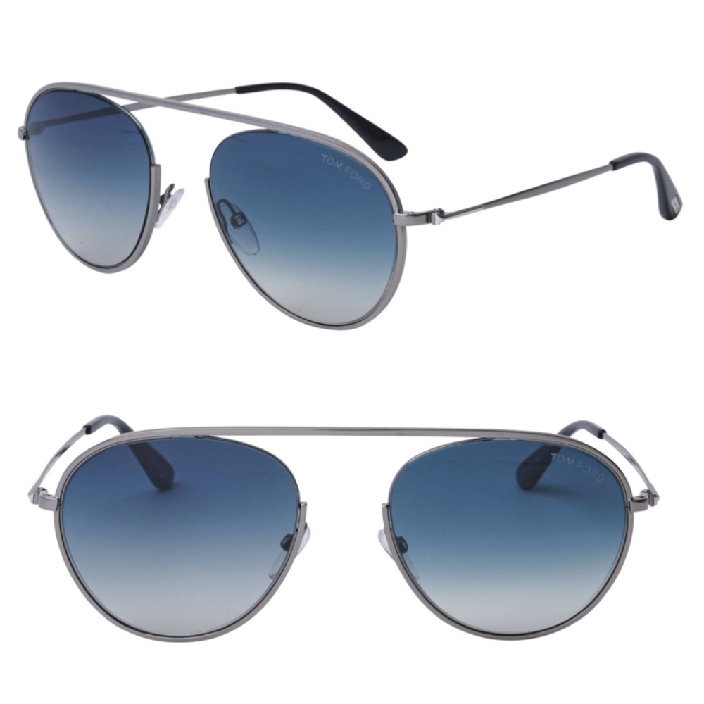 TOM FORD Keith Aviator Grey/Blue Sunglasses